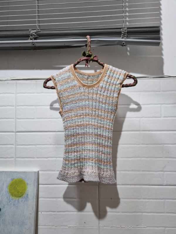 VINTAGE handmade knit vest top