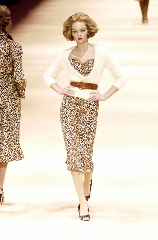 ALEXANDER MCQUEEN 2005 F/W runway leopard dress