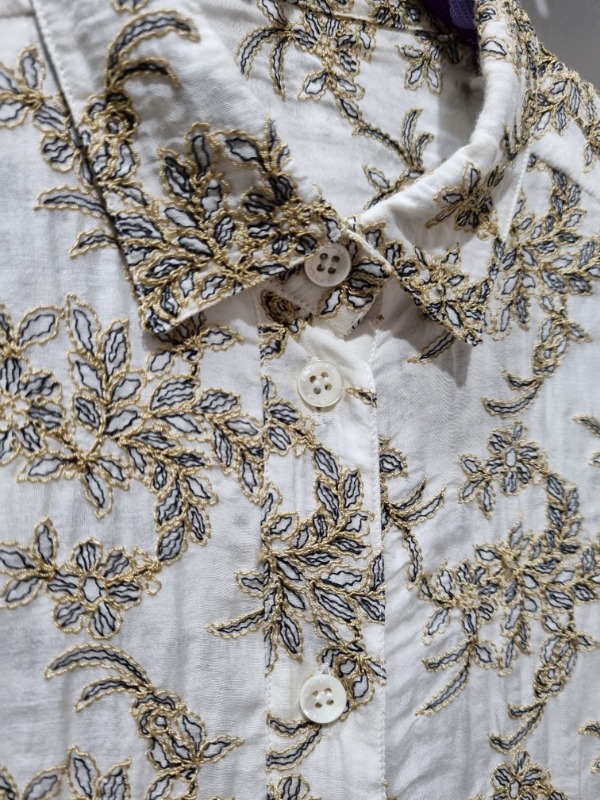 ETRO embroidered flower shirt
