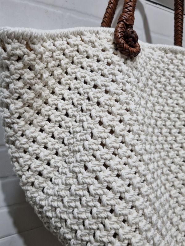 RALPH LAUREN crochet big tote bag