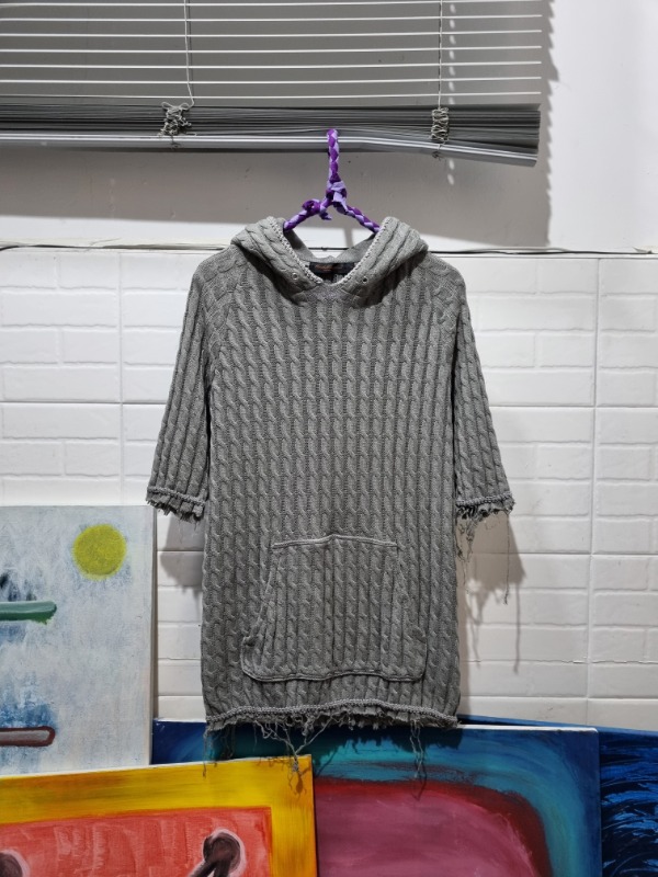 UNDERCOVERISM cable knit grunge hoodie