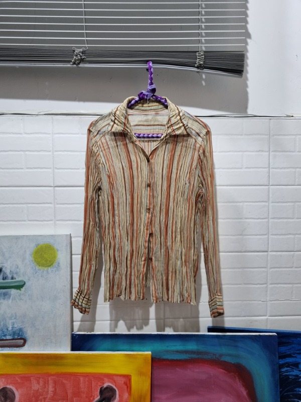 Leilian vintage pleating textile shirts