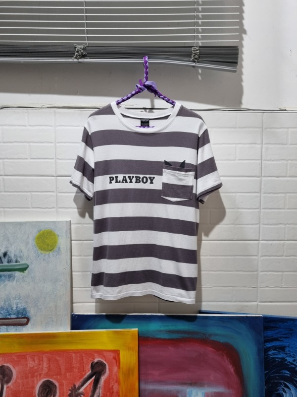 Number (N)ine playboy stripe t-shirt