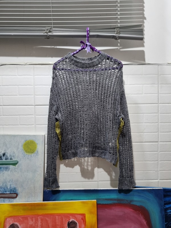 KBF BY URBAN RESEARCH mohair mesh knit top