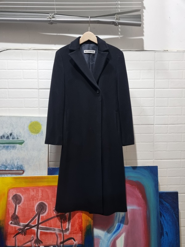 JIL SANDER black cashmere coat