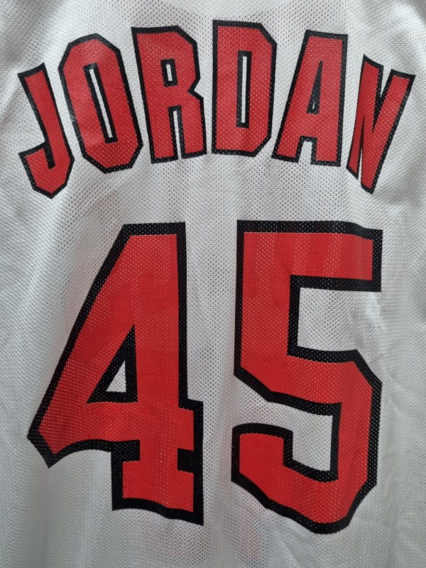 VINTAGE 90&#039;s Champion Chicago Bulls Michael Jordan 45 jersey